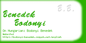 benedek bodonyi business card